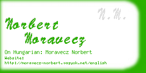 norbert moravecz business card